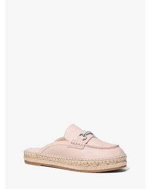 Michael Kors Outlet Carson Logo Debossed Espadrille Mule - Pink
