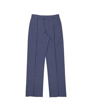 Ferragamo Contrast Piping Straight-Leg Pants, Brand Size 46 (Waist - Blue