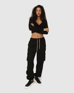 Belle & Bloom Perfect Match Cargo Trackpants - Black