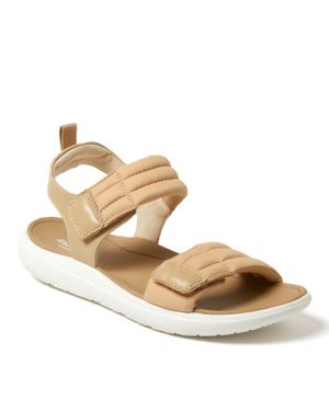 Dearfoams Thea Quarter Strap Sandal - Metallic