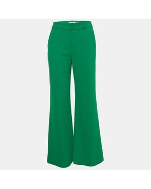Alice + Olivia Crepe Wide Leg Pants - Green