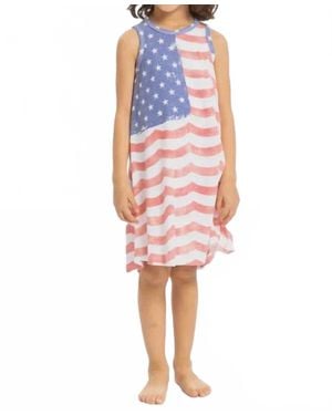 Sol Angeles American Flag Dress - Red