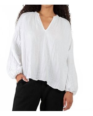 CP Shades Daria Double Cotton Top - White