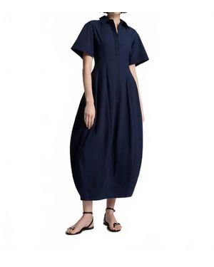 A.L.C. Della Stretch Cotton Midi Dress - Blue