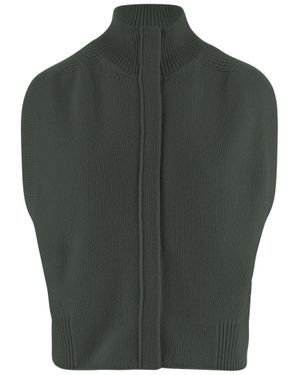 Sa Su Phi Cashmere High-Neck Sleeveless Sweater - Green