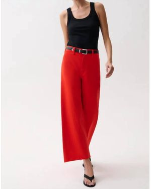 Pistola Penny Wide Leg Jean - Red