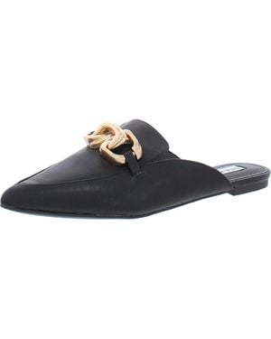 Steve Madden Friends Suede Pointed Toe Loafer Slides - Blue