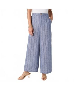 Coco + Carmen Andrea Textured Pant With Pockets - Blue