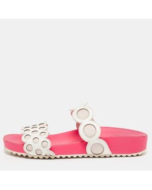Sophia Webster Leather Slide Flats - Pink