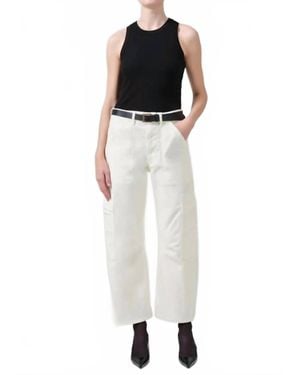 Citizens of Humanity Marcelle Low Slung Easy Cargo Corduroy Pant - White