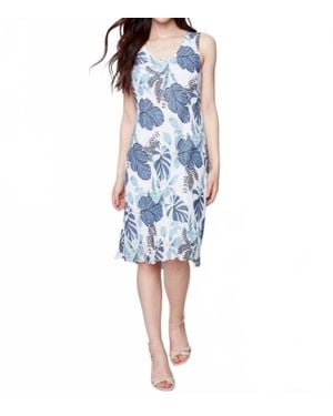 Charlie b Sleeveless Printed Cotton Gauze Dress - Blue