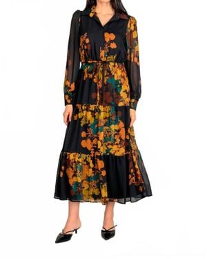 Lavender Brown Dylan Maxi Dress - Black