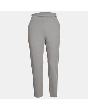 Elisabetta Franchi Crepe Straight Fit Pants - Gray
