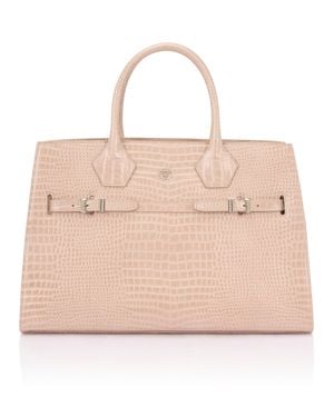 Philipp Plein Big Shopper Bag Cocco - Natural