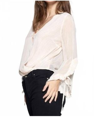 Strut & Bolt Belgin Ruffled Wrap Blouse - White