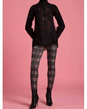 In Earnest Zip Neck Lace Tunic - Pink