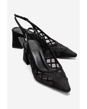 Prologue Shoes Alveron Block Heel Mesh Pump - Black