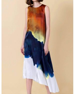 Go> By Go Silk Simply Elegant Dress - Blue