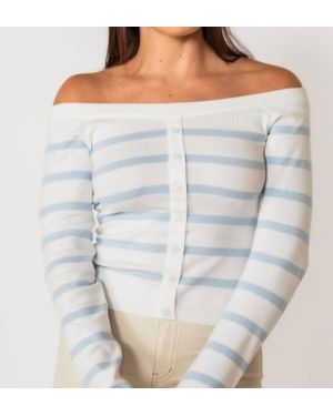 falcon park Drew Off The Shoulder Top - Gray