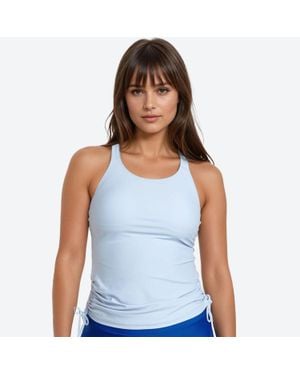 Calypsa Maya Tankini Swim Top With Built-In Bra - Blue