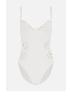Sea Babette Eyelet One Piece Swimsuit - White
