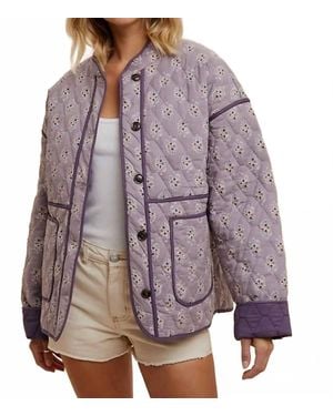 In-Loom The Charlotte Floral Quilted Jacket - Purple