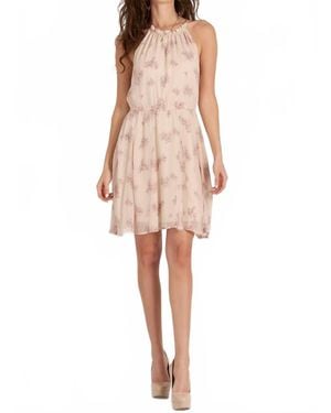 Ark & Co. Halter Neck Floral Print Mini Dress - Pink