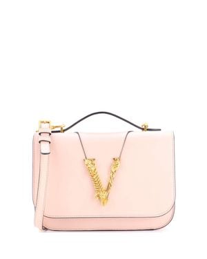 Versace Virtus Flap Shoulder Bag Leather - Pink