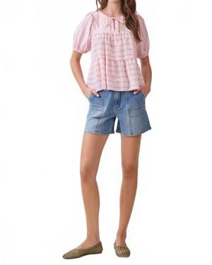 TCEC Rosebud Stripe Top - Blue