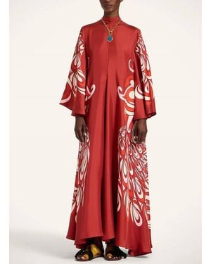 La DoubleJ Magnifico Silk Twill Dress - Red