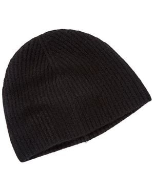 Phenix Rib Knit Cashmere Beanie - Black