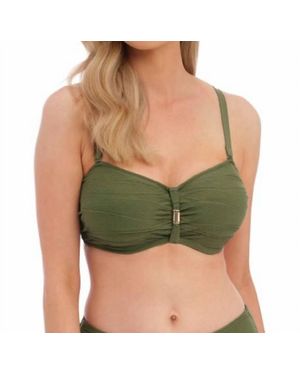 Fantasie Beach Waves Bandeau Bikini Top - Green