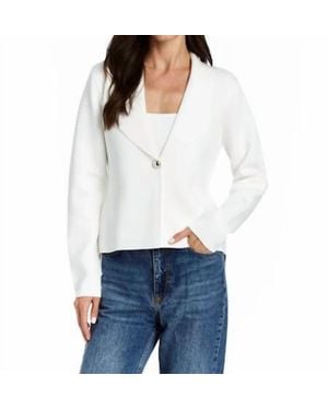 Drew Ariella Knit Blazer Jacket - White