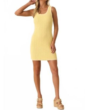 MINKPINK Amy Knit Mini Dress - Yellow