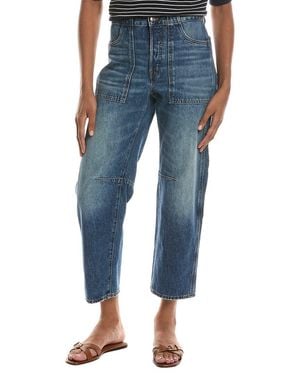 Madewell The Curvy Darted Irmo Wash Barrel Leg Jean - Blue