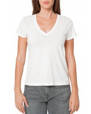 NOEND V Neck Top - White