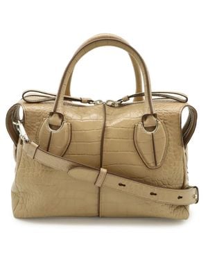 Tod's D-Styling Leather 2Way Bag - Metallic