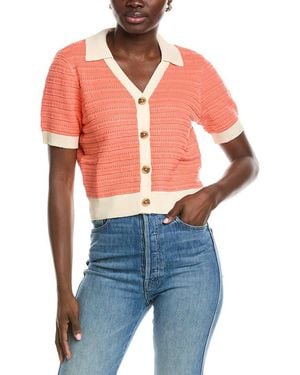 Laundry by Shelli Segal Polo Cardigan - Blue