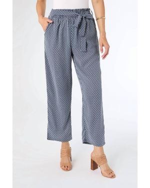 Coco + Carmen Sarina Cinched Pant With Front Tie - Blue
