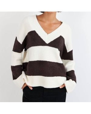 Bella Dahl Oversized V-Neck Sweater - Black
