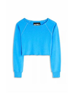KatieJnyc Girl's Shane Off The Shoulder Crop Top - Blue