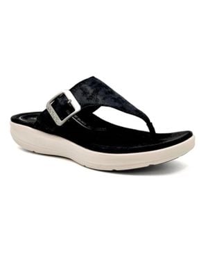 Aetrex Donna Arch Support Platform Sandal - Black