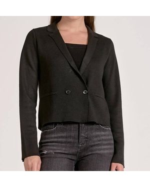 Elan Double Breasted Crop Jacket - Black