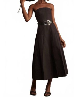 Mare Mare Strapless A-Line Midi Dress - Black
