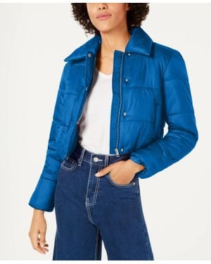 BarIII Long Sleeves Puffer Jacket - Blue