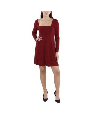 BCBGeneration Shimmer Polyester Mini Dress - Red