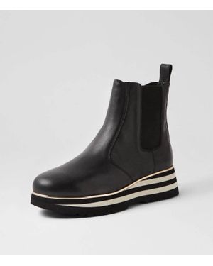 DJANGO & JULIETTE Eccha Leather Boots - Black