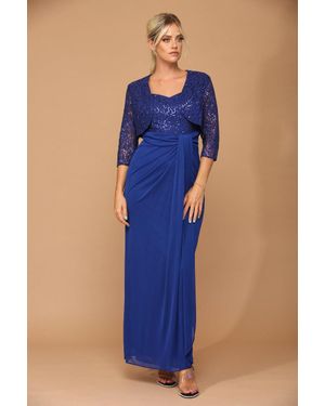 TRUEDAMES 2-Pc Bolero Jacket Mother Of The Bride Dress - Blue
