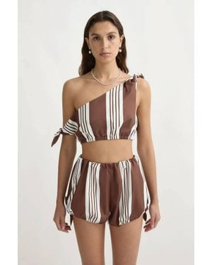 Posse Rosie Tie Top - Brown