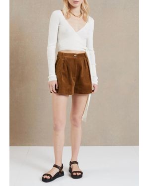 Bec & Bridge Freya Wrap Long Sleeve Knit Top - Natural